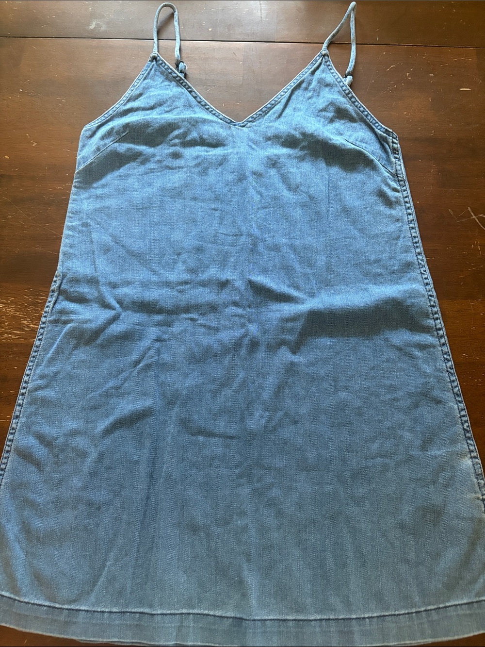 Aritzia Blue Denim Slip Dress